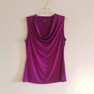Worthington Shell/Blouse - Sleeveless - Magenta/Pink - Size L